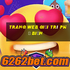 Trang web giải trí phổ biến