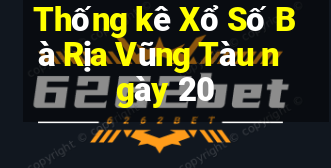 Thống kê Xổ Số Bà Rịa Vũng Tàu ngày 20