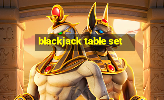 blackjack table set