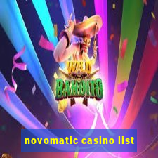 novomatic casino list