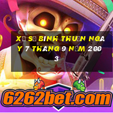 xổ số bình thuận ngày 7 tháng 9 năm 2003