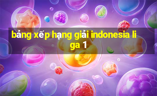 bảng xếp hạng giải indonesia liga 1