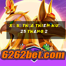 xổ số thừa thiên huế 25 tháng 2