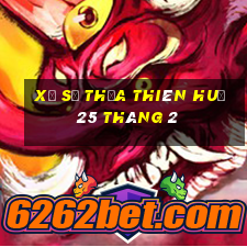 xổ số thừa thiên huế 25 tháng 2