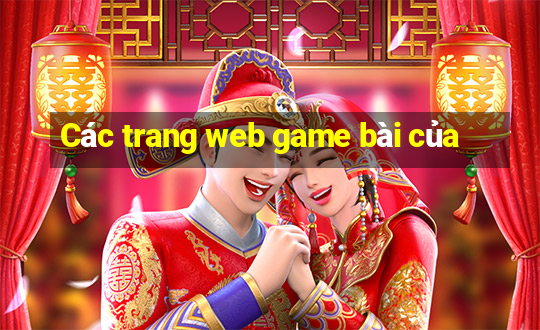 Các trang web game bài của