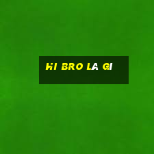 hi bro là gì