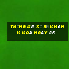 Thống kê Xổ Số khánh hoà ngày 25