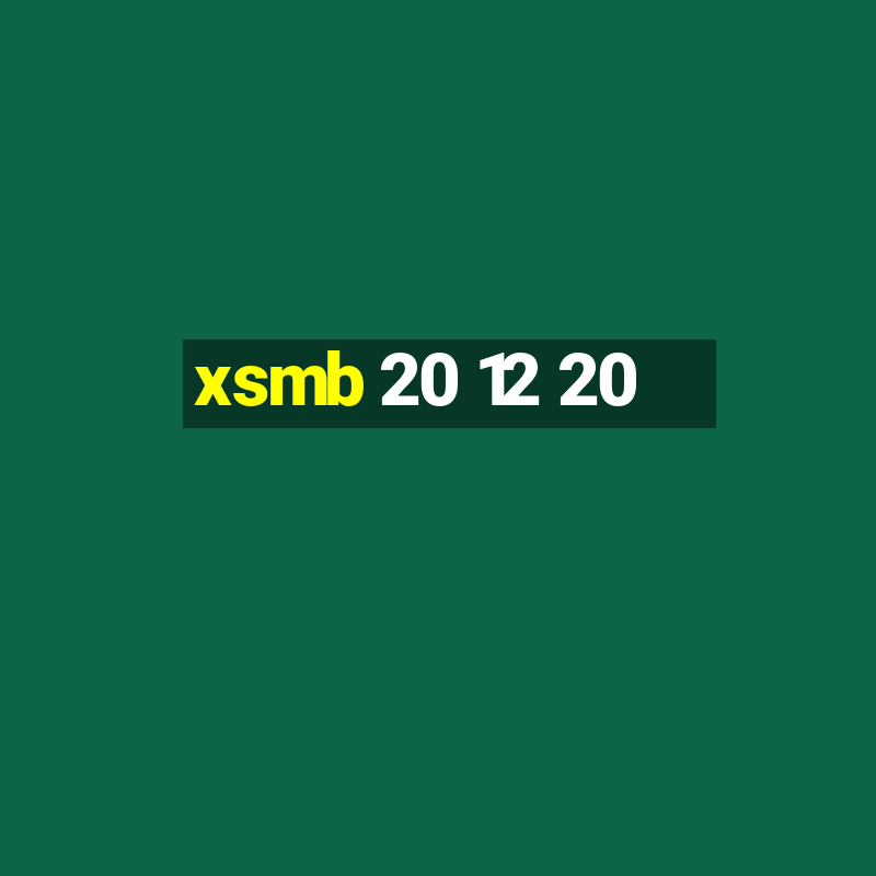 xsmb 20 12 20