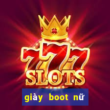 giày boot nữ đế bệt cổ cao