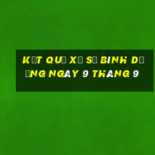 kết quả xổ số bình dương ngày 9 tháng 9