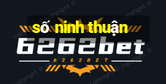 số ninh thuận