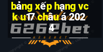 bảng xếp hạng vck u17 châu á 2024