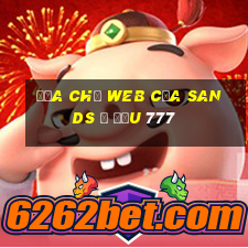 Địa chỉ web của Sands ở đầu 777