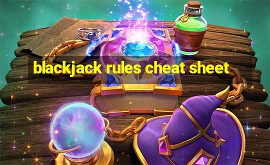 blackjack rules cheat sheet