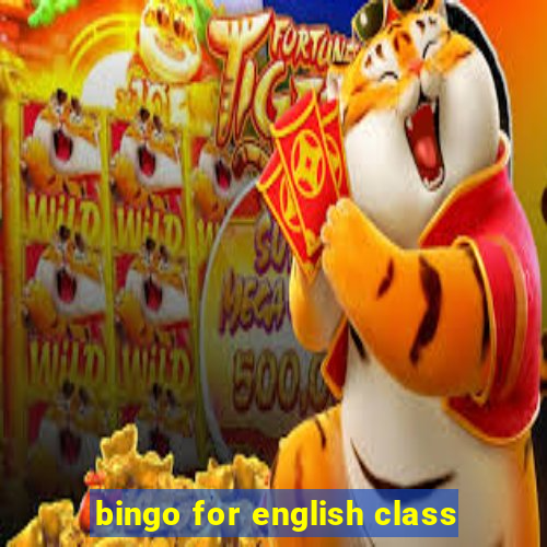 bingo for english class