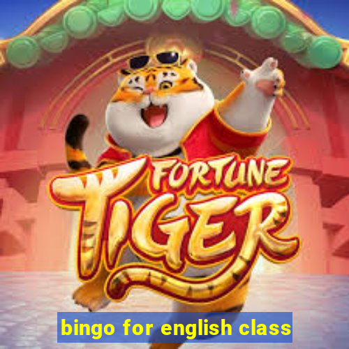 bingo for english class