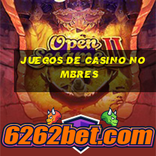 juegos de casino nombres