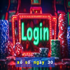 xổ số ngày 30 tháng 12