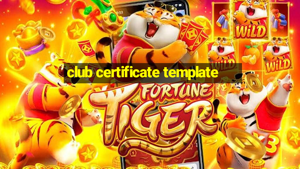 club certificate template