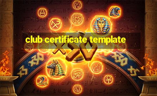 club certificate template