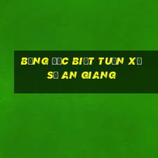 bảng đặc biệt tuần xổ số an giang