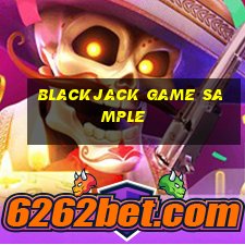 blackjack game sample