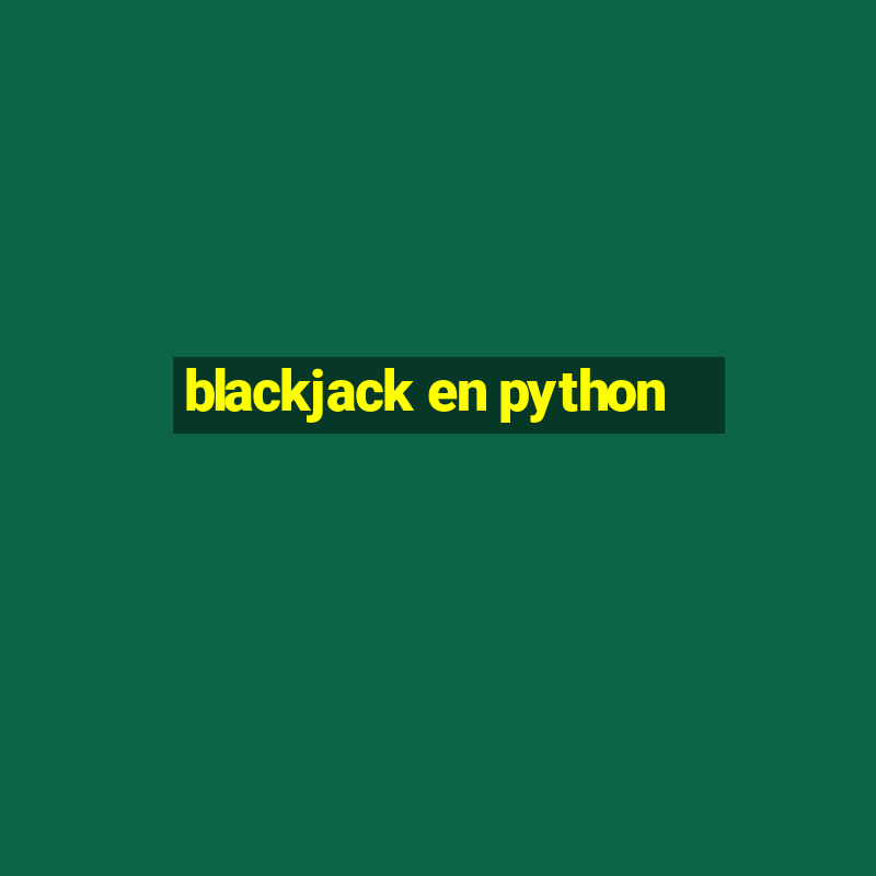 blackjack en python