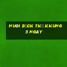 nuôi bạch thủ khung 3 ngày