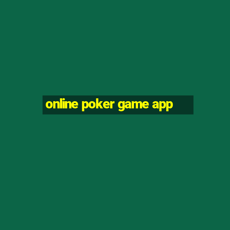 online poker game app