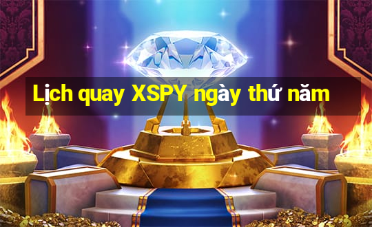 Lịch quay XSPY ngày thứ năm