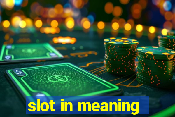 slot in meaning