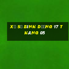 xổ số bình dương 17 tháng 05