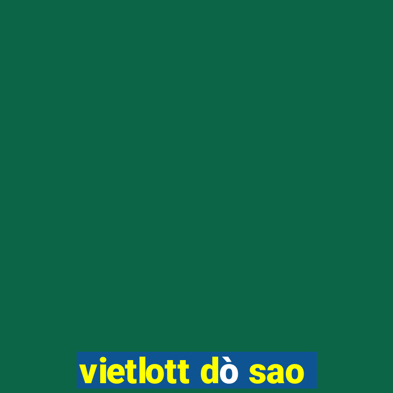 vietlott dò sao