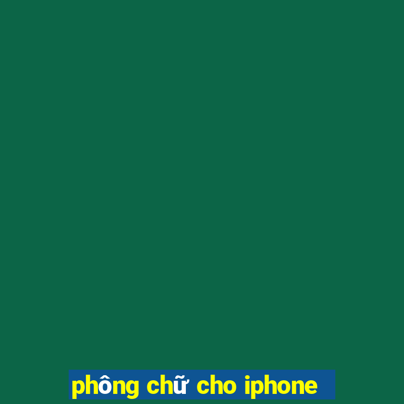 phông chữ cho iphone