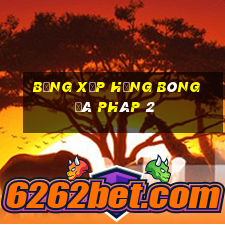 bảng xếp hạng bóng đá pháp 2