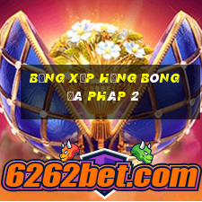 bảng xếp hạng bóng đá pháp 2