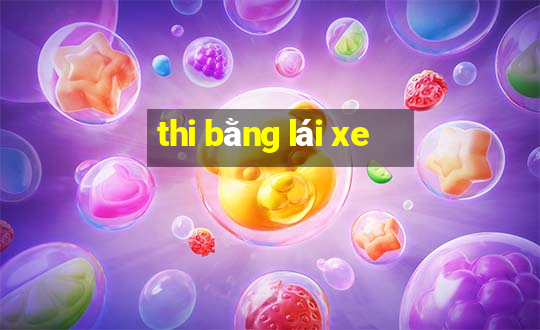 thi bằng lái xe