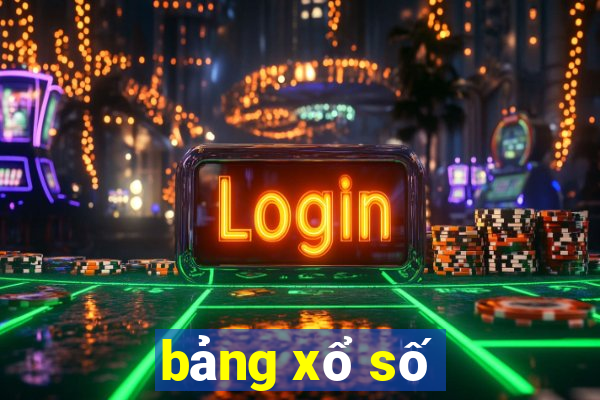 bảng xổ số