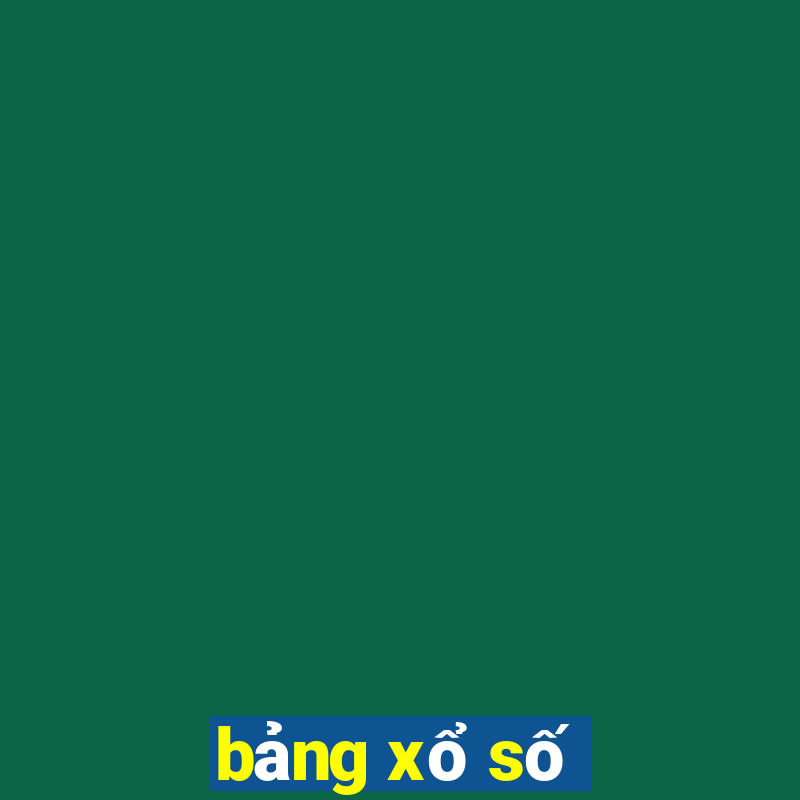 bảng xổ số