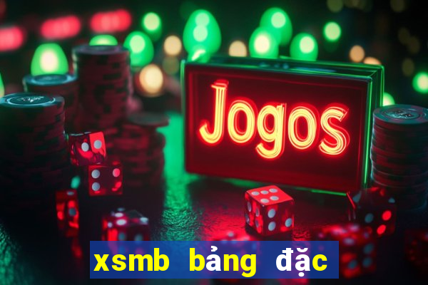 xsmb bảng đặc biệt tuần