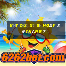 kết quả xổ số ngày 30 tháng 7