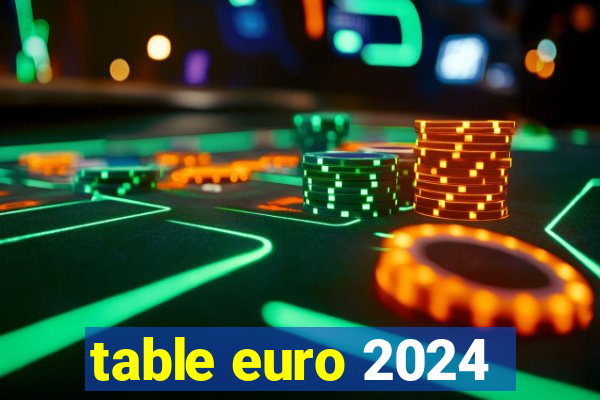 table euro 2024