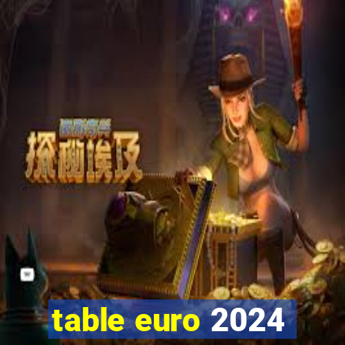 table euro 2024