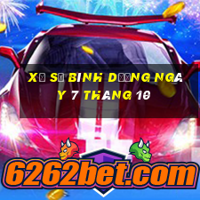 xổ số bình dương ngày 7 tháng 10