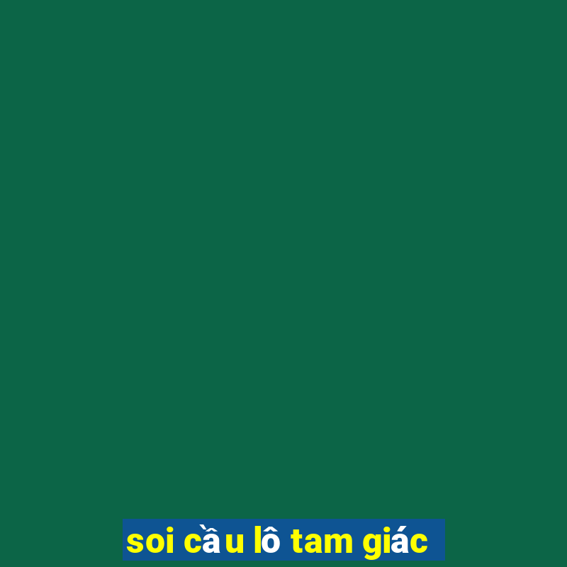 soi cầu lô tam giác