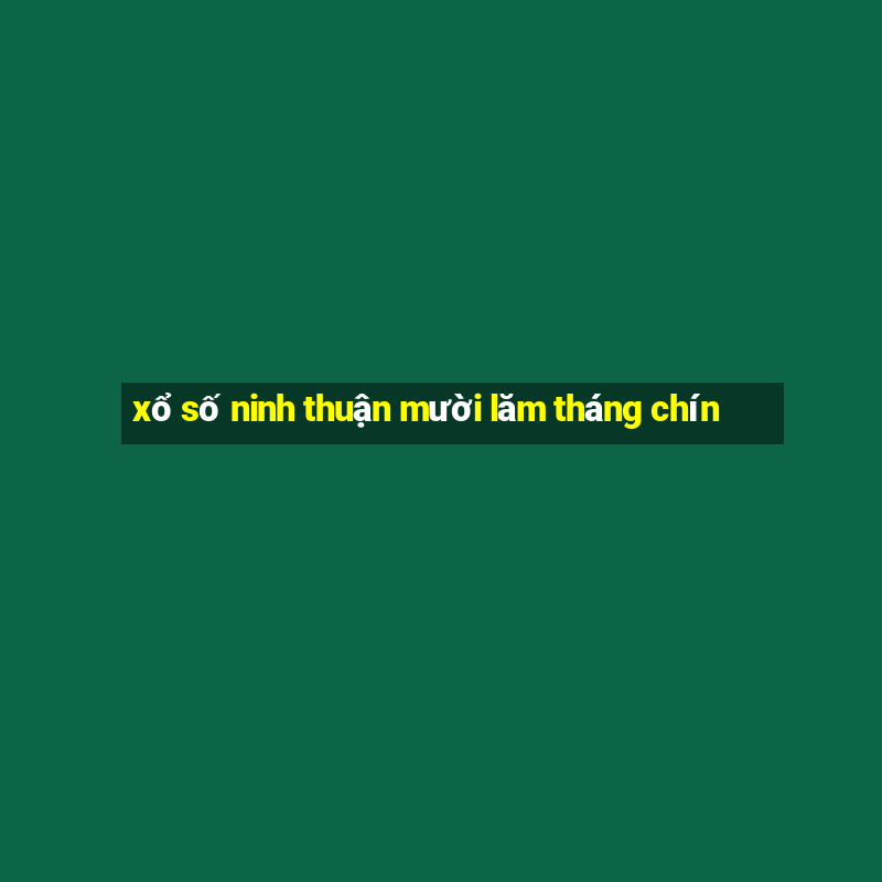 xổ số ninh thuận mười lăm tháng chín