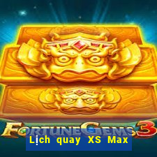 Lịch quay XS Max 4D ngày thứ sáu