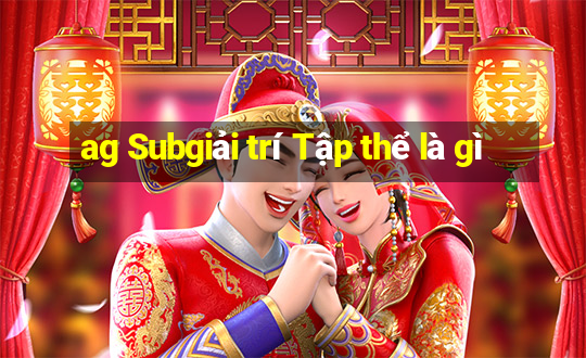 ag Subgiải trí Tập thể là gì