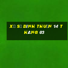 xổ số bình thuận 14 tháng 03