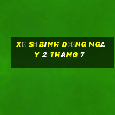 xổ số bình dương ngày 2 tháng 7